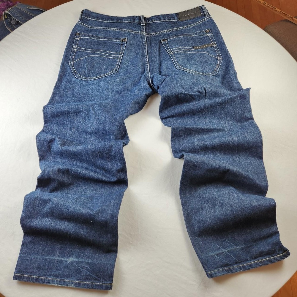 Sean John Mens Blue Denim Jeans Relaxed Fit Size 38 Vintage Y2K Baggy Skater 90s
